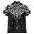New Zealand Aotearoa Family Matching Mermaid Dress and Hawaiian Shirt Maori Manta Ray Moko Black - Polynesian Pride