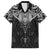 New Zealand Aotearoa Family Matching Tank Maxi Dress and Hawaiian Shirt Maori Manta Ray Moko Black - Polynesian Pride