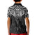 New Zealand Aotearoa Kid Polo Shirt Maori Manta Ray Moko Black - Polynesian Pride