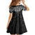 New Zealand Aotearoa Kid Short Sleeve Dress Maori Manta Ray Moko Black - Polynesian Pride