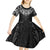 New Zealand Aotearoa Kid Short Sleeve Dress Maori Manta Ray Moko Black - Polynesian Pride