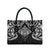 New Zealand Aotearoa Leather Bag Maori Manta Ray Moko Black - Polynesian Pride