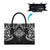 New Zealand Aotearoa Leather Bag Maori Manta Ray Moko Black - Polynesian Pride