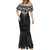 New Zealand Aotearoa Mermaid Dress Maori Manta Ray Moko Black - Polynesian Pride