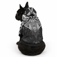 New Zealand Aotearoa Pet Hoodie Maori Manta Ray Moko Black