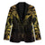New Zealand Aotearoa Blazer Maori Manta Ray Moko Gold - Polynesian Pride