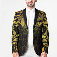 New Zealand Aotearoa Blazer Maori Manta Ray Moko Gold - Polynesian Pride
