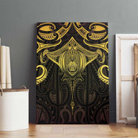 New Zealand Aotearoa Canvas Wall Art Maori Manta Ray Moko Gold LT05 - Polynesian Pride