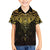 New Zealand Aotearoa Kid Hawaiian Shirt Maori Manta Ray Moko Gold - Polynesian Pride