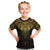 New Zealand Aotearoa Kid T Shirt Maori Manta Ray Moko Gold - Polynesian Pride