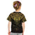 New Zealand Aotearoa Kid T Shirt Maori Manta Ray Moko Gold - Polynesian Pride