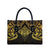 New Zealand Aotearoa Leather Bag Maori Manta Ray Moko Gold - Polynesian Pride