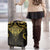 New Zealand Aotearoa Luggage Cover Maori Manta Ray Moko Gold - Polynesian Pride