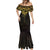 New Zealand Aotearoa Mermaid Dress Maori Manta Ray Moko Gold - Polynesian Pride