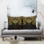 New Zealand Aotearoa Pillow Cover Maori Manta Ray Moko Gold - Polynesian Pride