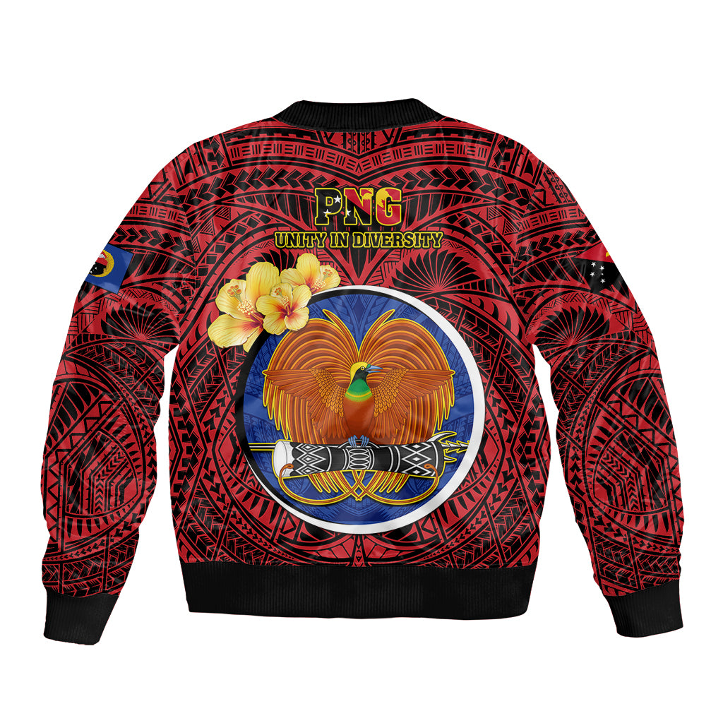 Papua New Guinea Gulf Province Bomber Jacket Mix Coat Of Arms Polynesian Pattern LT05 - Polynesian Pride