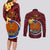 Papua New Guinea Gulf Province Couples Matching Long Sleeve Bodycon Dress and Long Sleeve Button Shirts Mix Coat Of Arms Polynesian Pattern LT05 - Polynesian Pride