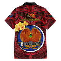 Papua New Guinea Gulf Province Family Matching Off Shoulder Long Sleeve Dress and Hawaiian Shirt Mix Coat Of Arms Polynesian Pattern LT05 - Polynesian Pride
