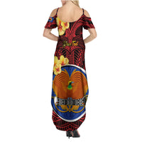 Personalized Papua New Guinea Gulf Province Family Matching Summer Maxi Dress and Hawaiian Shirt Mix Coat Of Arms Polynesian Pattern LT05 - Polynesian Pride