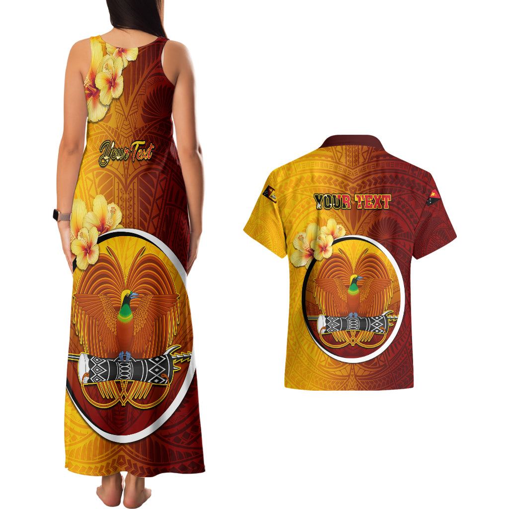 Personalized Papua New Guinea Western Province Couples Matching Tank Maxi Dress and Hawaiian Shirt Mix Coat Of Arms Polynesian Pattern LT05 - Polynesian Pride