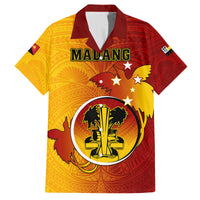 Papua New Guinea Madang Province Family Matching Off Shoulder Maxi Dress and Hawaiian Shirt Mix Coat Of Arms Polynesian Pattern LT05 Dad's Shirt - Short Sleeve Yellow - Polynesian Pride