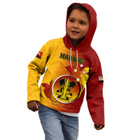 Papua New Guinea Madang Province Kid Hoodie Mix Coat Of Arms Polynesian Pattern LT05 - Polynesian Pride