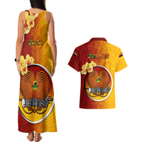 Personalized Papua New Guinea Madang Province Couples Matching Tank Maxi Dress and Hawaiian Shirt Mix Coat Of Arms Polynesian Pattern LT05 - Polynesian Pride