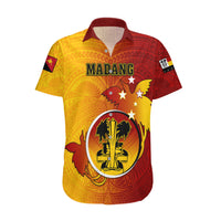Personalized Papua New Guinea Madang Province Hawaiian Shirt Mix Coat Of Arms Polynesian Pattern LT05 Yellow - Polynesian Pride