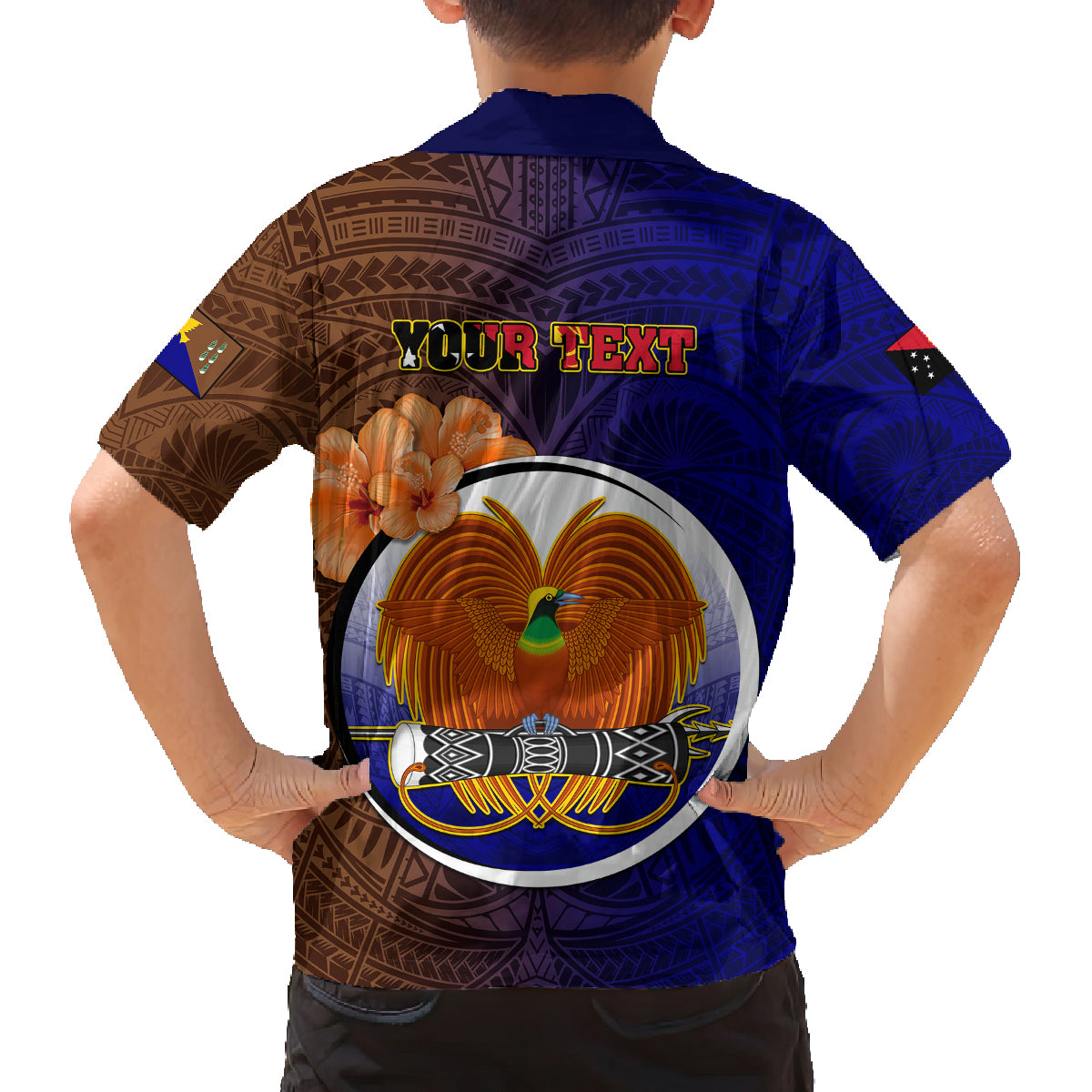 Personalized Papua New Guinea Manus Province Family Matching Off Shoulder Long Sleeve Dress and Hawaiian Shirt Mix Coat Of Arms Polynesian Pattern LT05 - Polynesian Pride