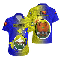 Papua New Guinea Morobe Province Hawaiian Shirt Mix Coat Of Arms Polynesian Pattern LT05 - Polynesian Pride