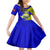 Personalized Papua New Guinea Morobe Province Family Matching Short Sleeve Bodycon Dress and Hawaiian Shirt Mix Coat Of Arms Polynesian Pattern LT05 Daughter's Dress Yellow - Polynesian Pride