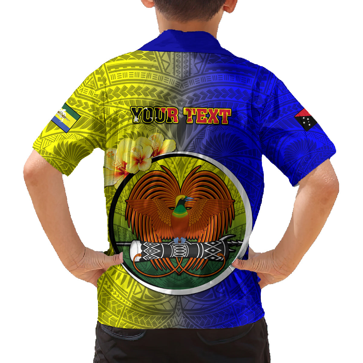 Personalized Papua New Guinea Morobe Province Family Matching Tank Maxi Dress and Hawaiian Shirt Mix Coat Of Arms Polynesian Pattern LT05 - Polynesian Pride