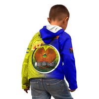 Personalized Papua New Guinea Morobe Province Kid Hoodie Mix Coat Of Arms Polynesian Pattern LT05 - Polynesian Pride