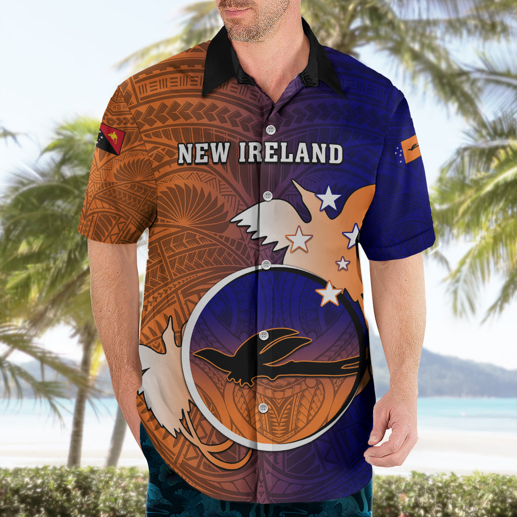 Papua New Guinea New Ireland Province Hawaiian Shirt Mix Coat Of Arms Polynesian Pattern LT05 - Polynesian Pride