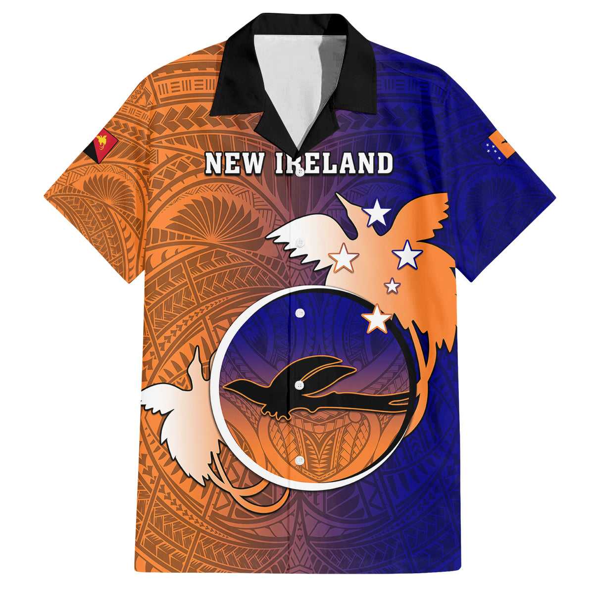 Personalized Papua New Guinea New Ireland Province Kid Hawaiian Shirt Mix Coat Of Arms Polynesian Pattern LT05 Kid Blue - Polynesian Pride