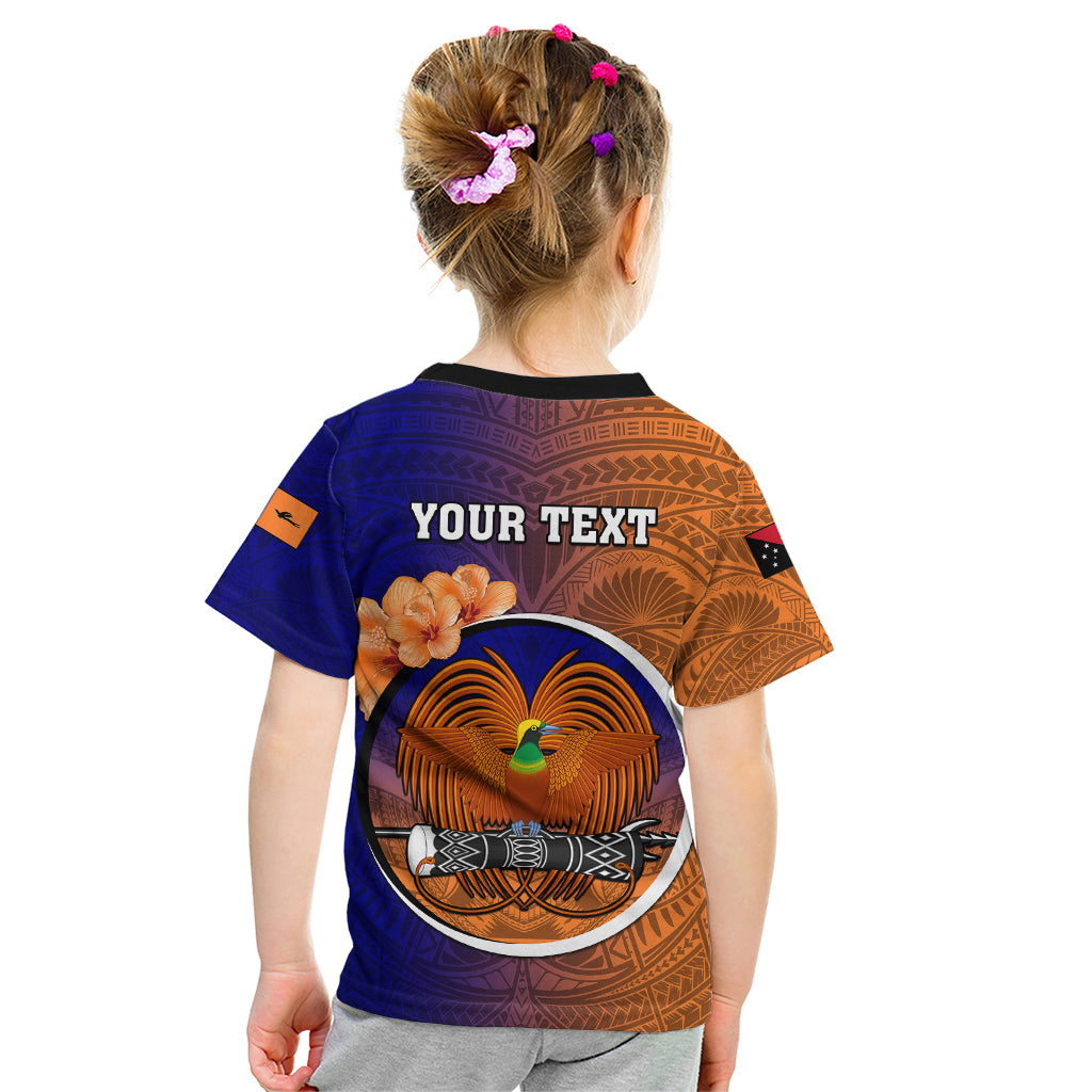 Personalized Papua New Guinea New Ireland Province Kid T Shirt Mix Coat Of Arms Polynesian Pattern LT05 - Polynesian Pride