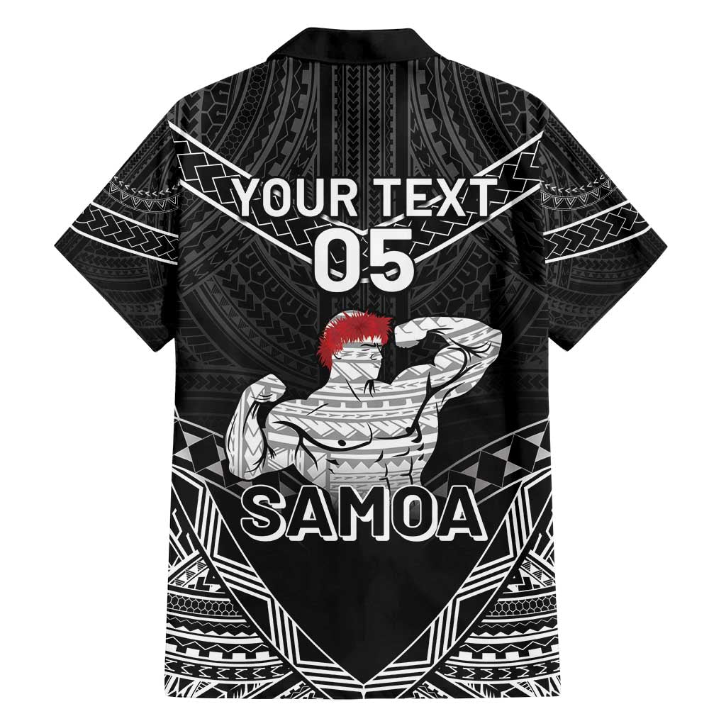 Custom Samoa Wrestling Family Matching Off Shoulder Short Dress and Hawaiian Shirt Samoan Wrestler Ulafala Style