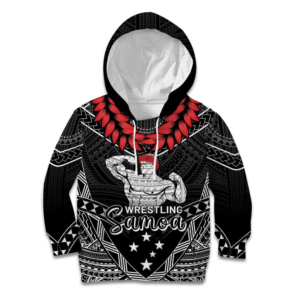 Custom Samoa Wrestling Kid Hoodie Samoan Wrestler Ulafala Style