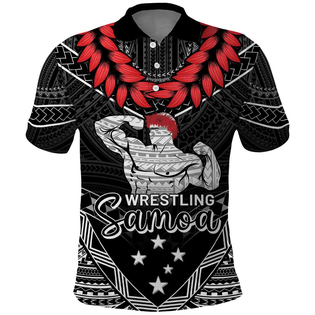 Custom Samoa Wrestling Polo Shirt Samoan Wrestler Ulafala Style