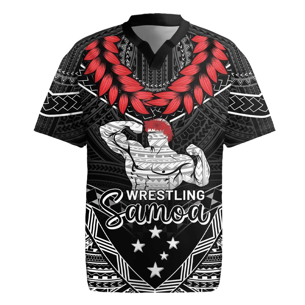 Custom Samoa Wrestling Rugby Jersey Samoan Wrestler Ulafala Style