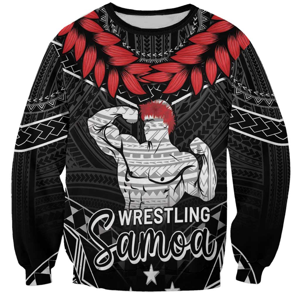 Custom Samoa Wrestling Sweatshirt Samoan Wrestler Ulafala Style