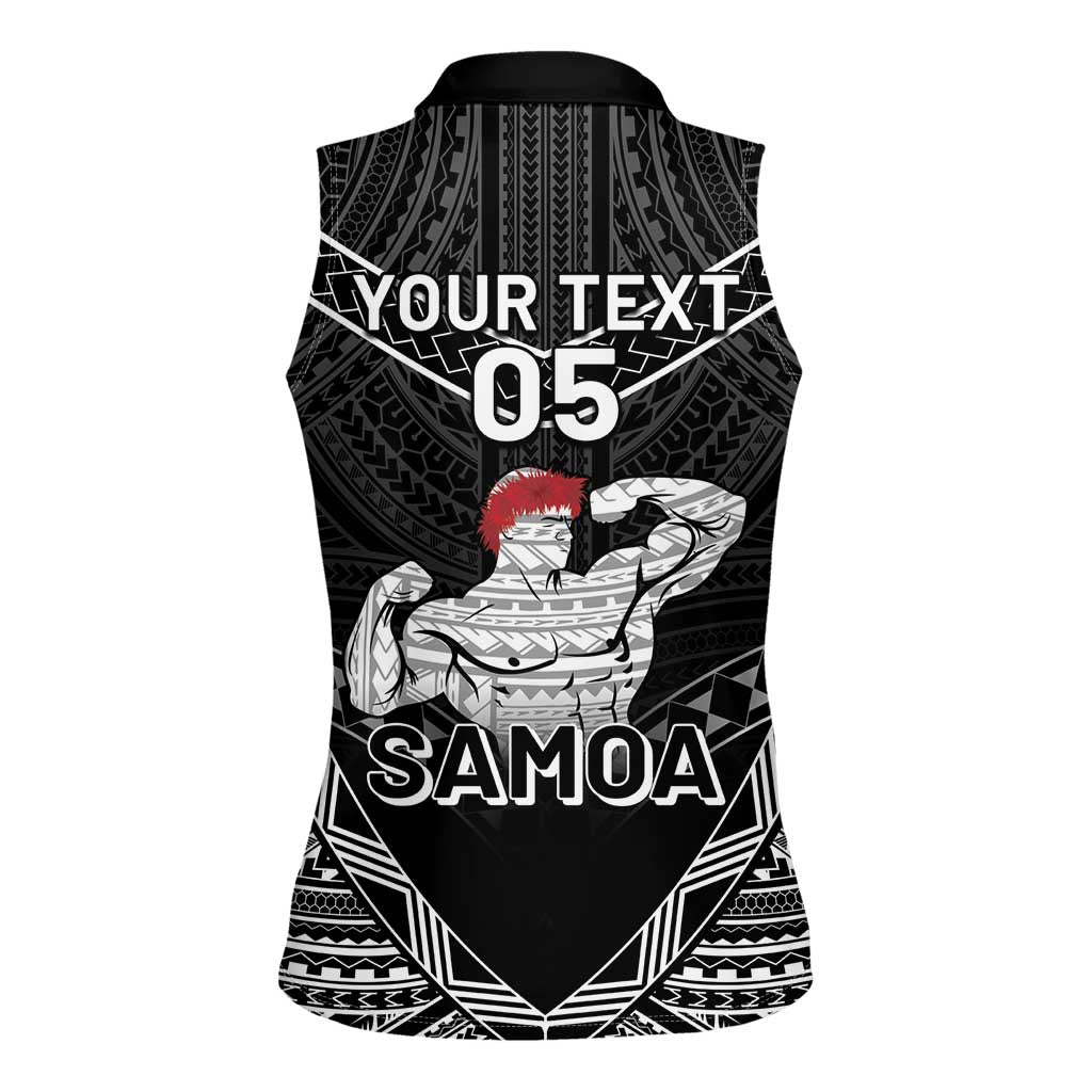 Custom Samoa Wrestling Women Sleeveless Polo Shirt Samoan Wrestler Ulafala Style