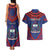 Personalised FAST Party Samoa Couples Matching Tank Maxi Dress and Hawaiian Shirt Samoan Coat Of Arms Ulafala Style