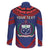 Personalised FAST Party Samoa Family Matching Long Sleeve Bodycon Dress and Hawaiian Shirt Samoan Coat Of Arms Ulafala Style