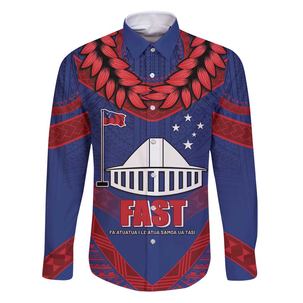 Personalised FAST Party Samoa Family Matching Puletasi and Hawaiian Shirt Samoan Coat Of Arms Ulafala Style