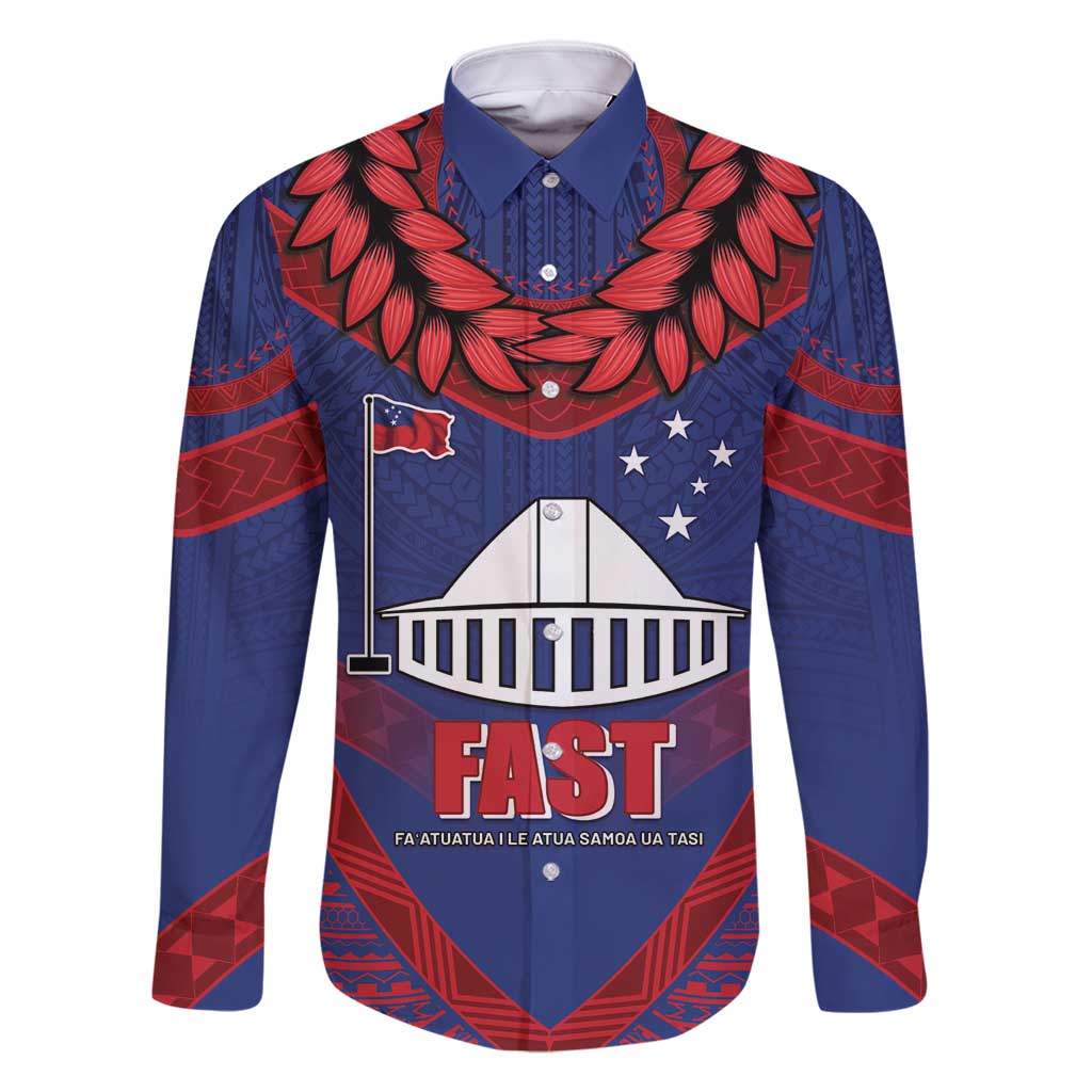 Personalised FAST Party Samoa Family Matching Tank Maxi Dress and Hawaiian Shirt Samoan Coat Of Arms Ulafala Style