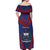 Personalised FAST Party Samoa Off Shoulder Maxi Dress Samoan Coat Of Arms Ulafala Style