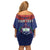 Personalised FAST Party Samoa Off Shoulder Short Dress Samoan Coat Of Arms Ulafala Style