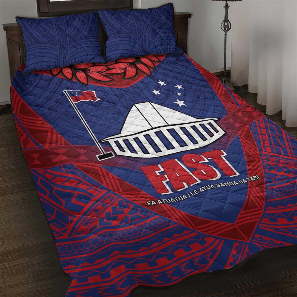 FAST Party Samoa Quilt Bed Set Samoan Coat Of Arms Ulafala Style