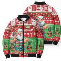 Mele Kalikimaka Hawaii Christmas Bomber Puffer Jacket Funny Santa 67 Gen Alpha Slang - Polynesian Pride